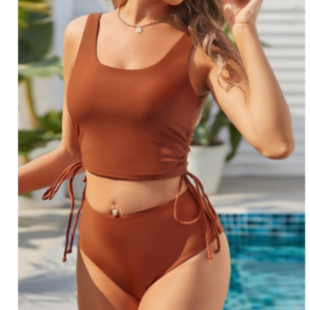 2 piece High Waisted Tummy Control Swimsuit
